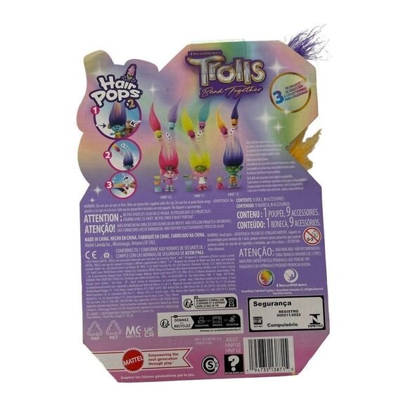 Dreamworks Trolls Band Together Figure & Hair Pops Complete Set of 2 Dolls - Picture 6 of 9